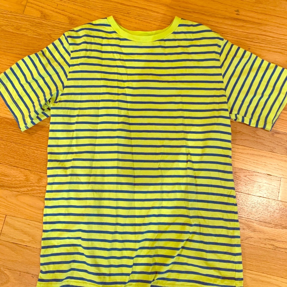 Circo Youth XL Neon Green and Blue Stripe Top